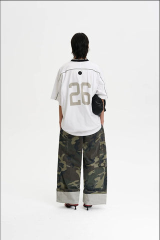 [MASONPRINCE] Reconstructed Patchwork Embroidered Tee