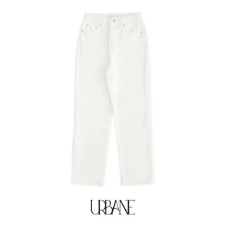 03 French Straight White Denim Pants