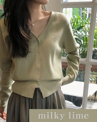 (9 colors) Washable fluffy knit cardigan
