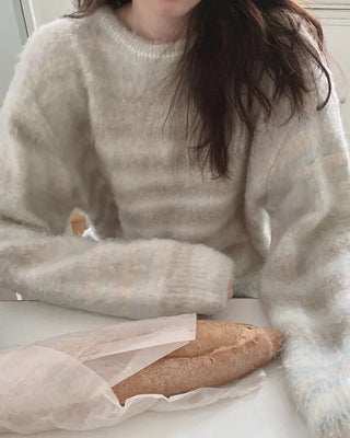 Striped Shaggy Knit