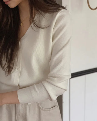 (9 colors) Washable fluffy knit cardigan