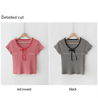 HIREKI Border Ribbon T-shirt
