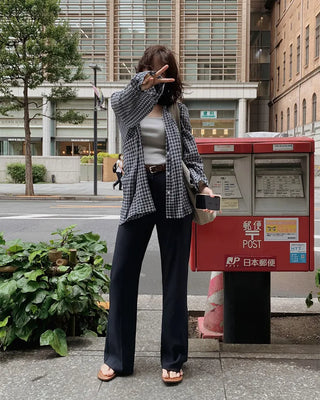 Semi-bootcut slacks