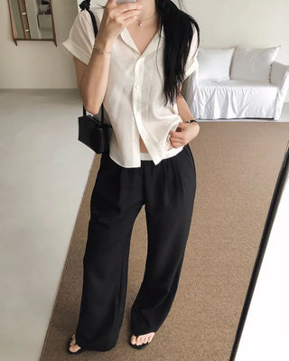Cooling Tencel Roll-Up Blouse