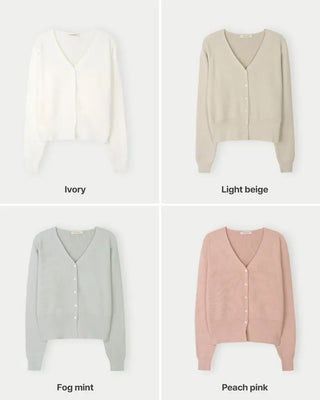 (9 colors) Washable fluffy knit cardigan
