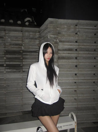 Danni Line Cover Slim Hooded Zip-Up