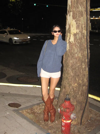 Winter V-neck knit