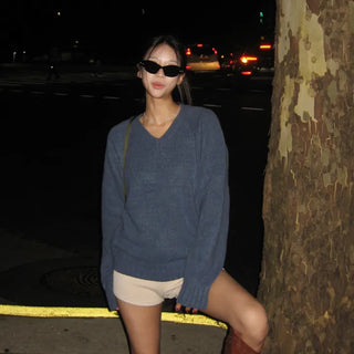 Winter V-neck knit