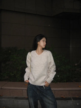 Winter V-neck knit