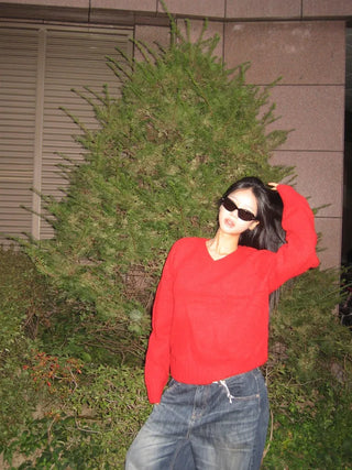 Winter V-neck knit