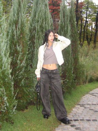 Bonne cut leather jacket