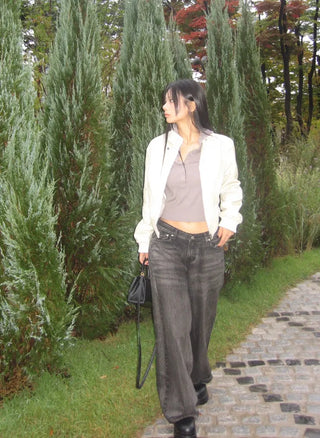 Bonne cut leather jacket