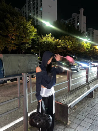 Seojin Off-Shoulder Hoodie