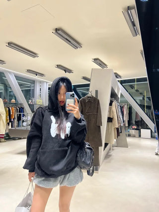 Meow Heart Cat Fleece Hoodie