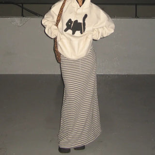 Meow Heart Cat Fleece Hoodie