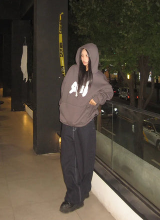 Meow Heart Cat Fleece Hoodie