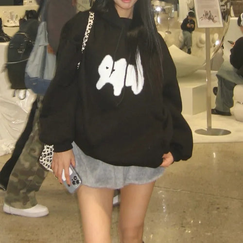 Meow Heart Cat Fleece Hoodie