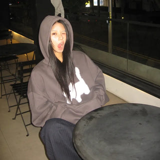 Meow Heart Cat Fleece Hoodie