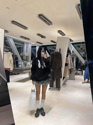 Meow Heart Cat Fleece Hoodie