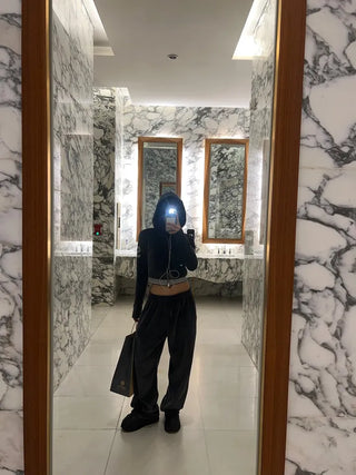 51 ⭑✩ Velvet Crop Hoodie