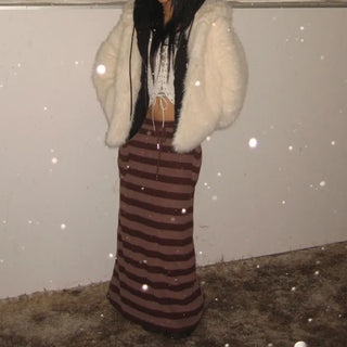 Santa Double Pocket Dangara Long Skirt