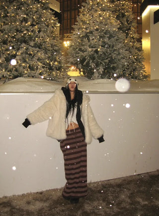Santa Double Pocket Dangara Long Skirt