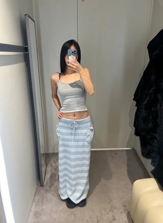 Santa Double Pocket Dangara Long Skirt