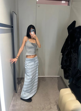 Santa Double Pocket Dangara Long Skirt