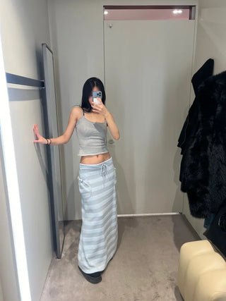 Santa Double Pocket Dangara Long Skirt