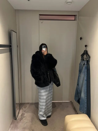 Santa Double Pocket Dangara Long Skirt
