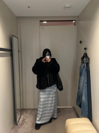 Santa Double Pocket Dangara Long Skirt