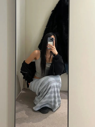 Santa Double Pocket Dangara Long Skirt
