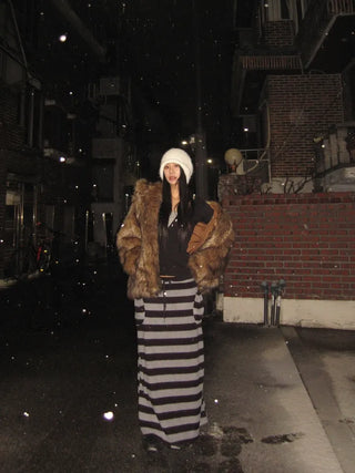 Santa Double Pocket Dangara Long Skirt