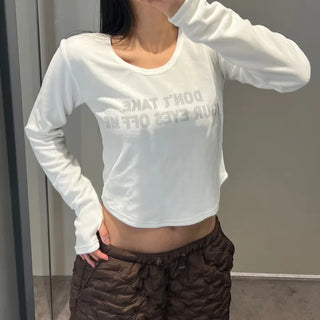 Off me cubic velvet crop top