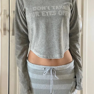 Off me cubic velvet crop top