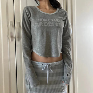 Off me cubic velvet crop top