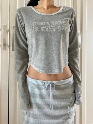 Off me cubic velvet crop top