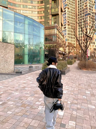 Touché Oversized Leather Jacket