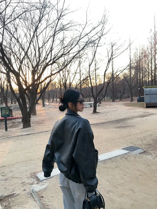 Touché Oversized Leather Jacket