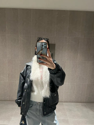 Touché Oversized Leather Jacket