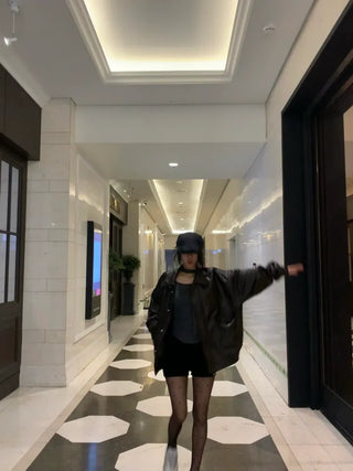 Touché Oversized Leather Jacket