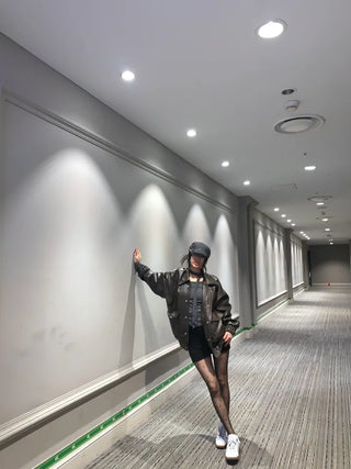 Touché Oversized Leather Jacket