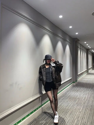 Touché Oversized Leather Jacket