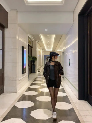 Touché Oversized Leather Jacket