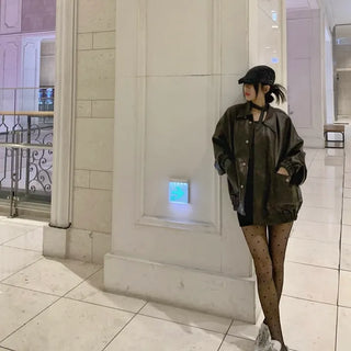 Touché Oversized Leather Jacket