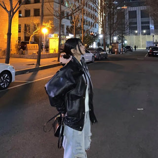 Touché Oversized Leather Jacket