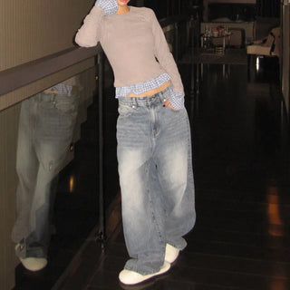 Sand Wide Denim Pants