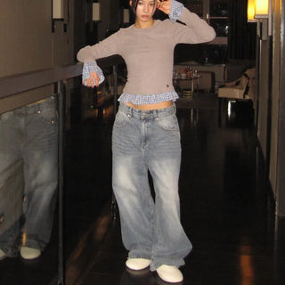 Sand Wide Denim Pants