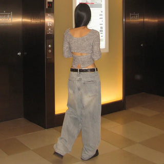 Sand Wide Denim Pants