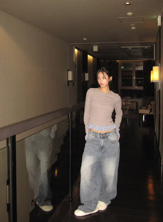 Sand Wide Denim Pants